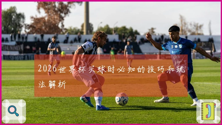 2026世界杯买球时必知的技巧和玩法解析